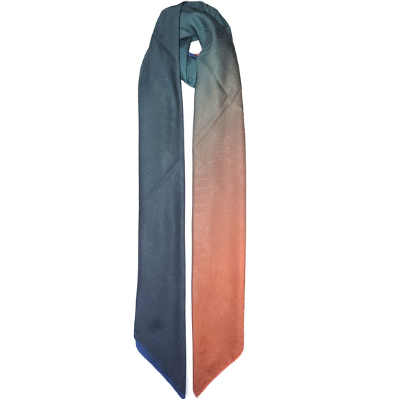 NWT Double Sided Silk Scarf 52"x52" Large Square Shawl Wrap XiangYunSha 3509 - Picture 6 of 12